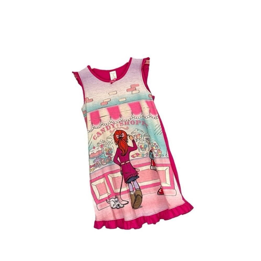 The Children’s Place Girls Pink Blue Sleeveless Nightgown Pajamas Pjs 7/8